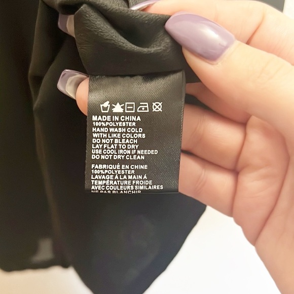 Paper Crane Black Beaded Gold And Silver High Neck Chiffon Top - Picture 6 of 11